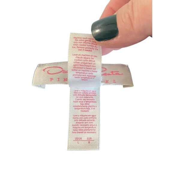 Oscar De La Renta Pink Label Velvet Embroidered Housecoat Black Size L Glam Cozy - Picture 4 of 13